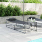 Cama de Sol Antracite 200 x 74 x 73 cm Textileno e Aço