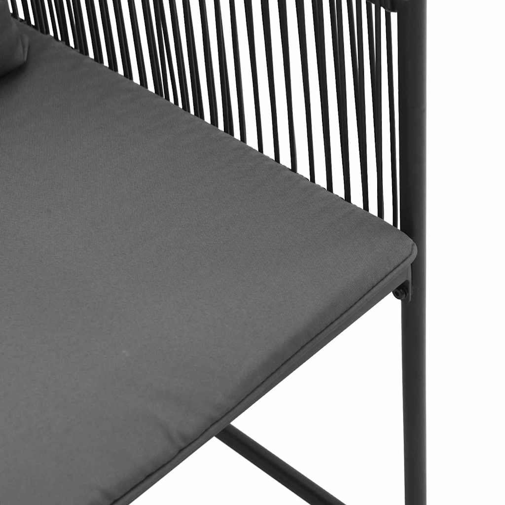 Cadeiras de jardim 4 pcs Preto e antracite