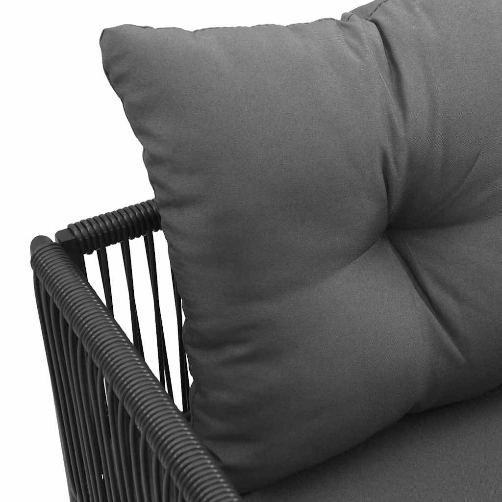 Cadeiras de jardim 4 pcs Preto e antracite