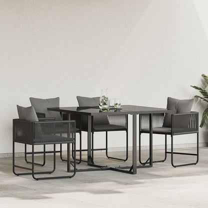 Cadeiras de jardim 4 pcs Preto e antracite