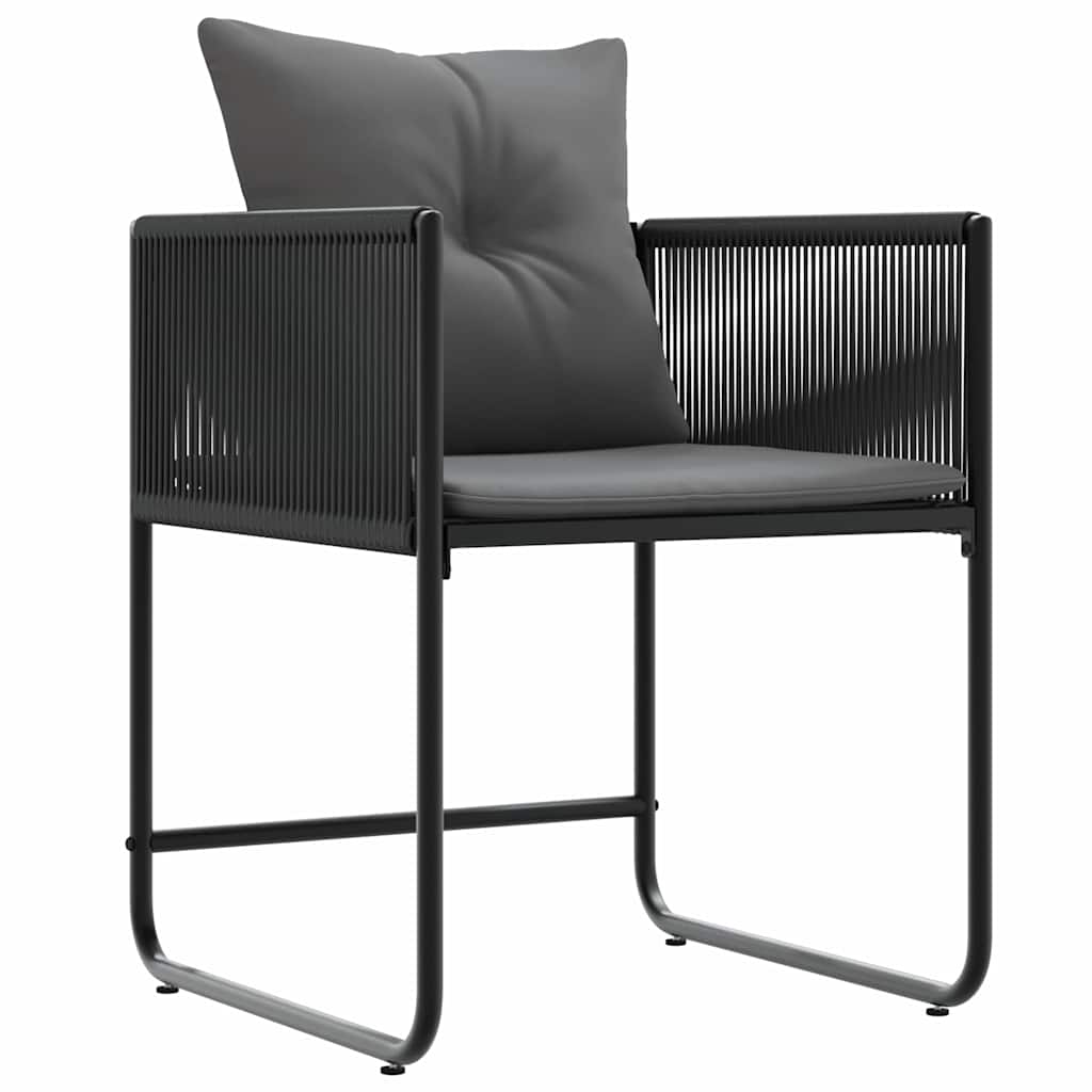 Cadeiras de jardim 4 pcs Preto e antracite