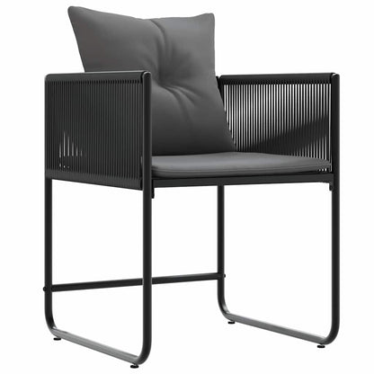Cadeiras de jardim 4 pcs Preto e antracite