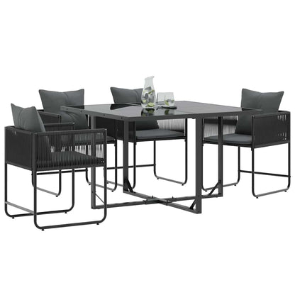 Cadeiras de jardim 4 pcs Preto e antracite