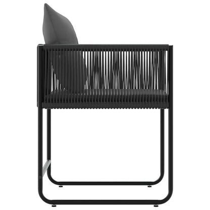 Cadeiras de jardim 4 pcs Preto e antracite