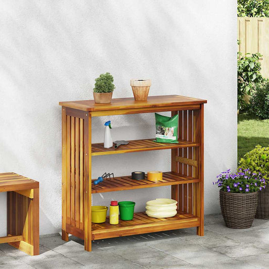 Armário de Jardim com prateleira Castanho 90 x 40 x 90cm
