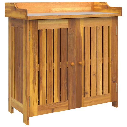 Armário de Jardim com armazenamento Castanho 78 x 36.5 x 78cm