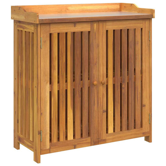 Armário de Jardim com armazenamento Castanho 93 x 41.5 x 98cm