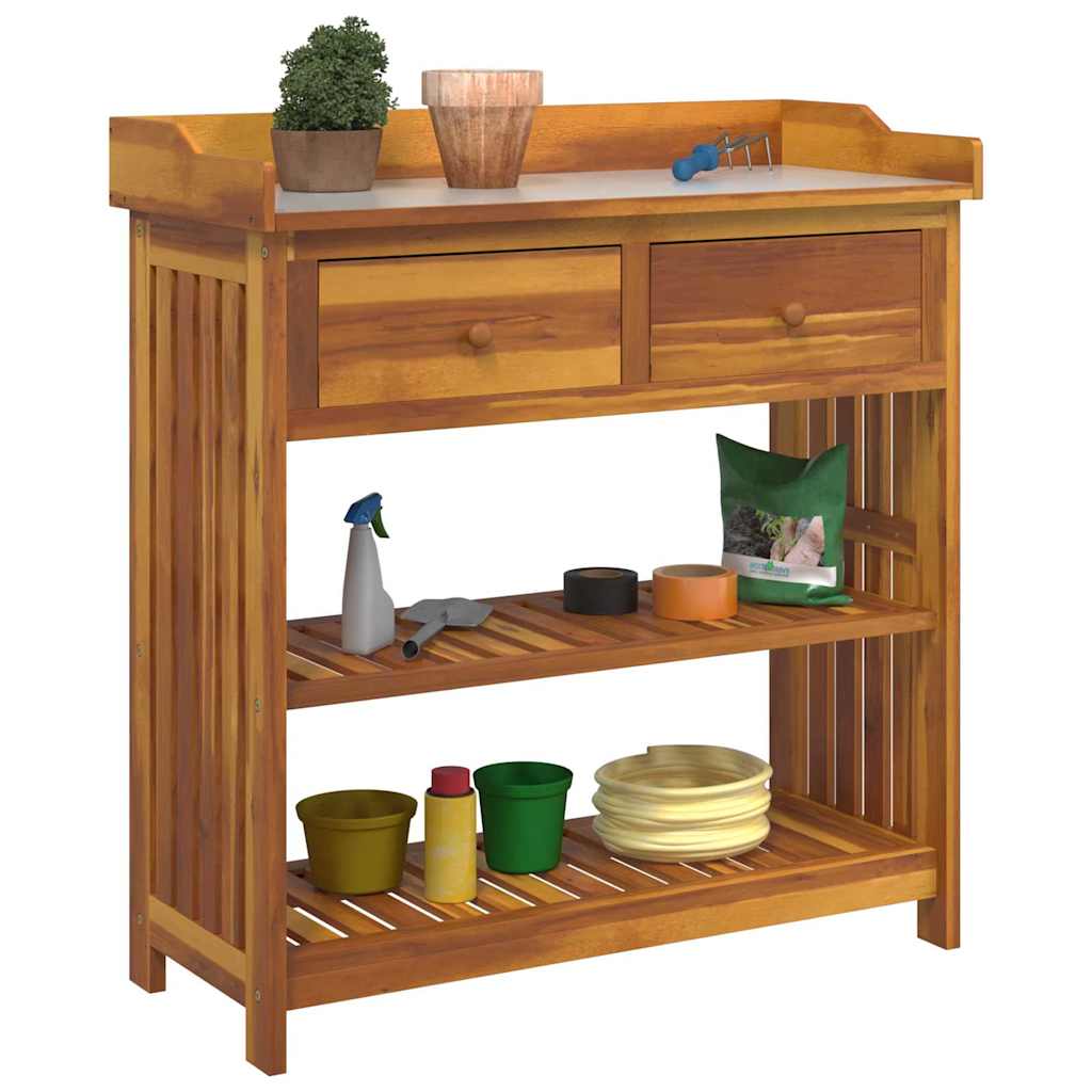 Armário de Jardim com gaveta Castanho 93 x 41.5 x 98cm