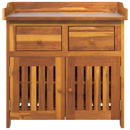 Armário de Jardim com gaveta Castanho 78 x 36.5 x 78cm
