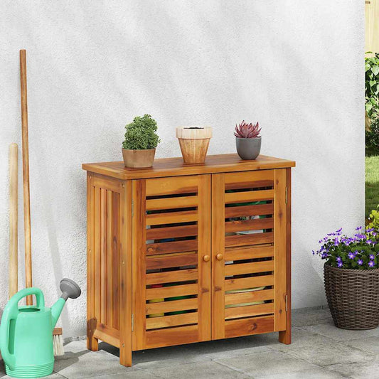Armário de Jardim com armazenamento Castanho 75 x 35 x 70cm