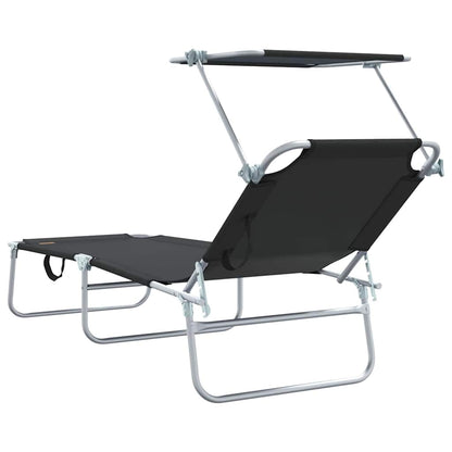 Espreguiçadeira 2-pessoa 2 pcs Preto 58 x 188 x 77cm tecido