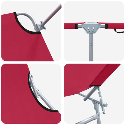 Espreguiçadeira 2-pessoa 2 pcs Vermelho 58 x 188 x 77cm tecido