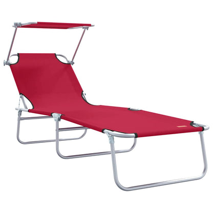 Espreguiçadeira 2-pessoa 2 pcs Vermelho 58 x 188 x 77cm tecido