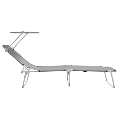 Espreguiçadeira 2-pessoa 2 pcs Cinzeto 58 x 188 x 77cm tecido