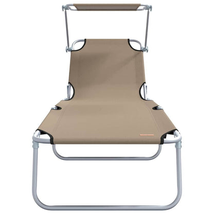 Espreguiçadeira 2 pcs Cinzento-acastanhado 58 x 188 x 77cm
