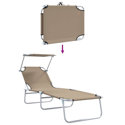 Espreguiçadeira 2 pcs Cinzento-acastanhado 58 x 188 x 77cm