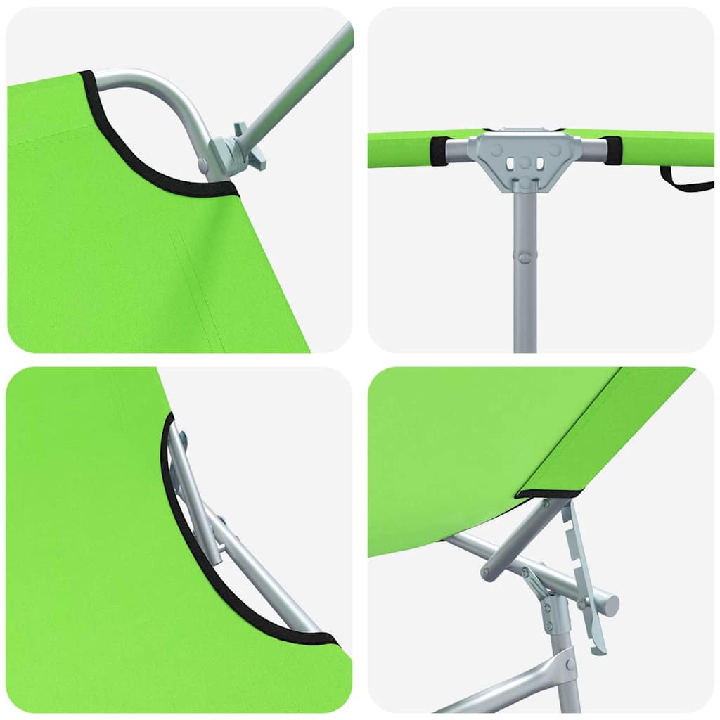 Espreguiçadeira 2-pessoa 2 pcs Verde 58 x 188 x 77cm tecido