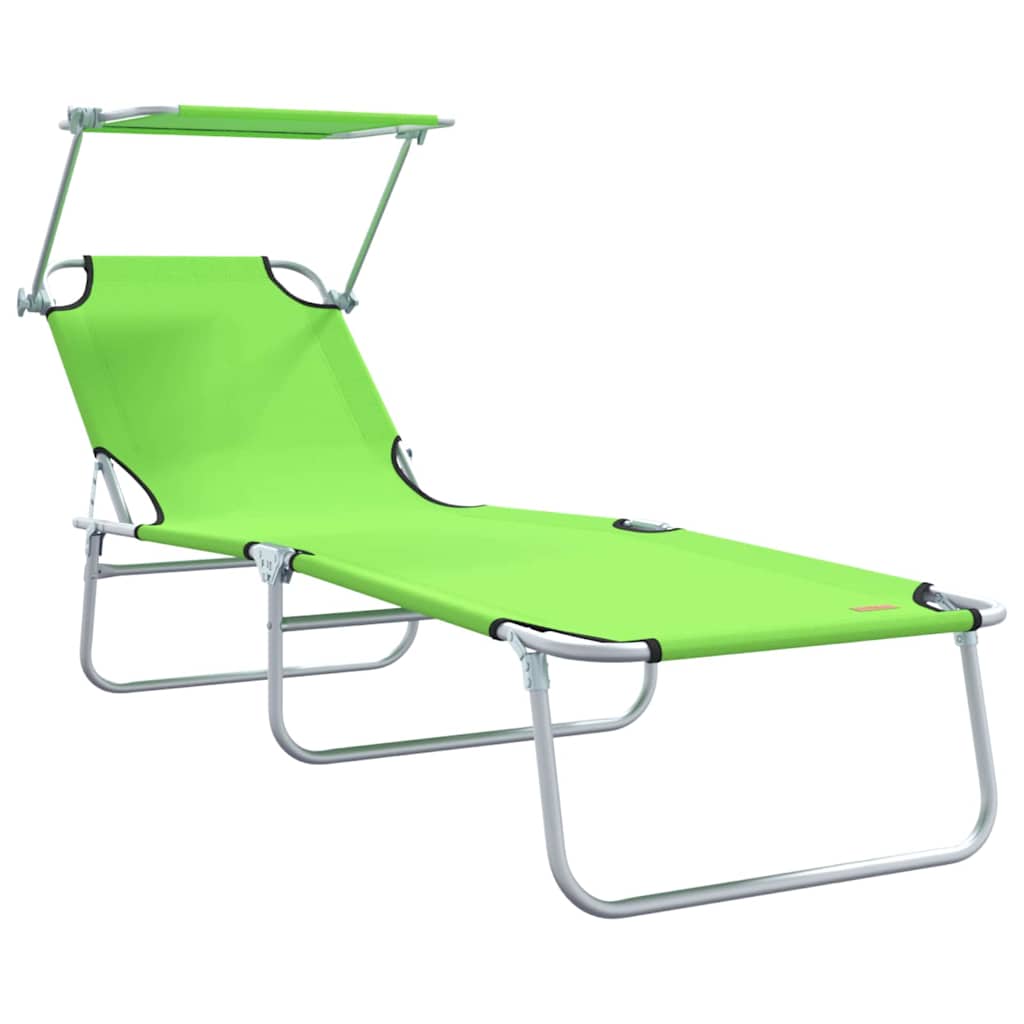 Espreguiçadeira 2-pessoa 2 pcs Verde 58 x 188 x 77cm tecido