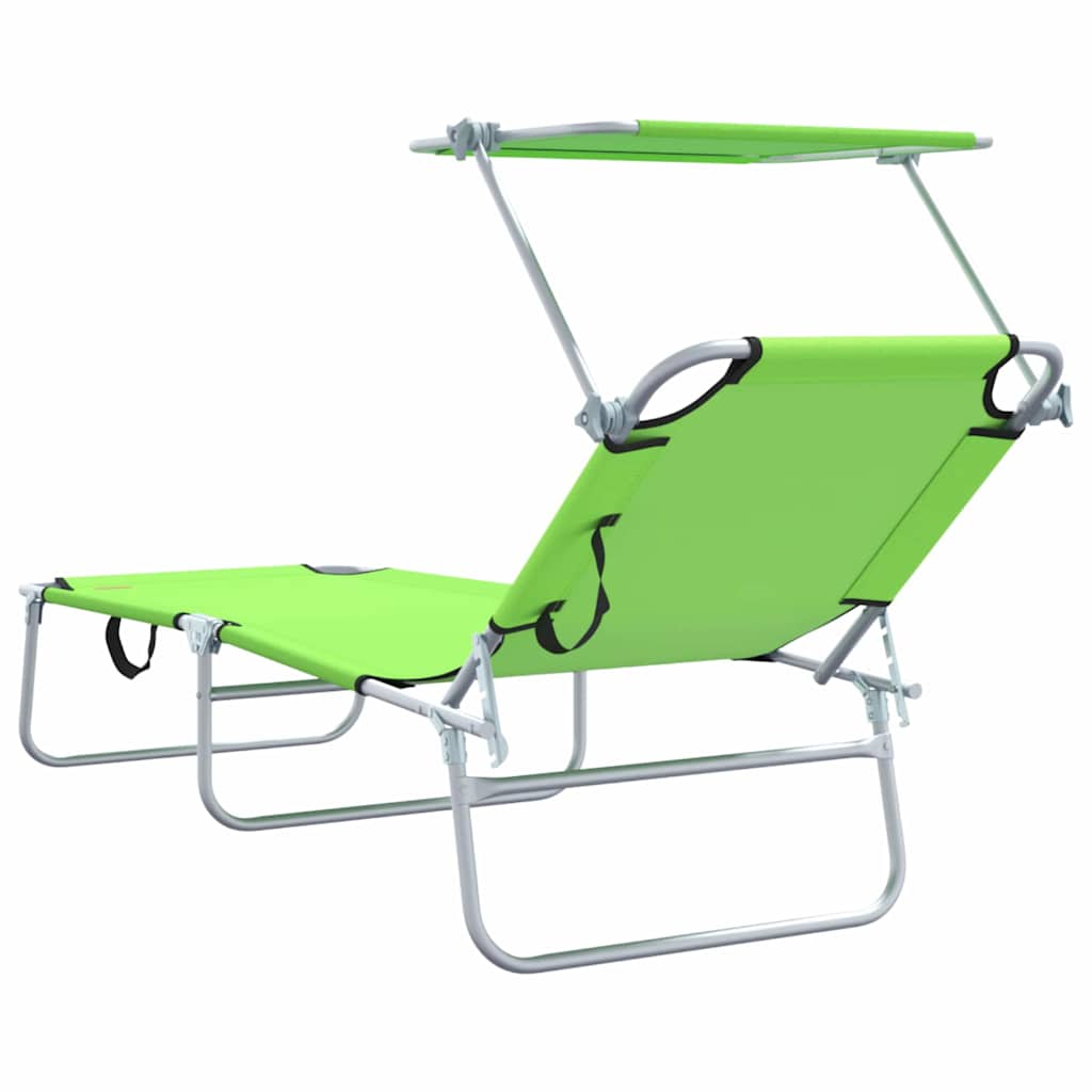 Espreguiçadeira 2-pessoa 2 pcs Verde 58 x 188 x 77cm tecido