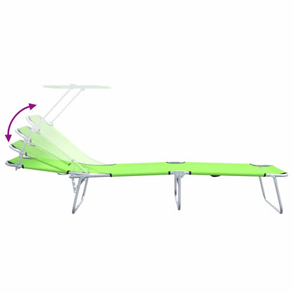 Espreguiçadeira 2-pessoa 2 pcs Verde 58 x 188 x 77cm tecido