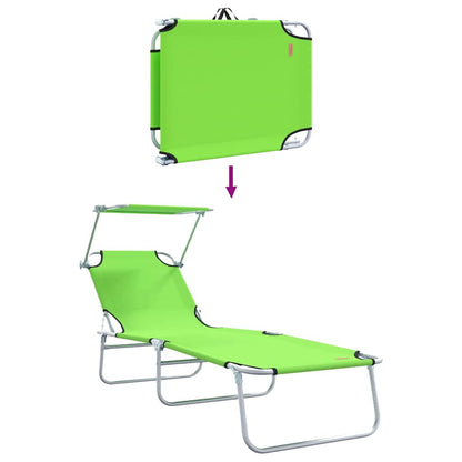Espreguiçadeira 2-pessoa 2 pcs Verde 58 x 188 x 77cm tecido