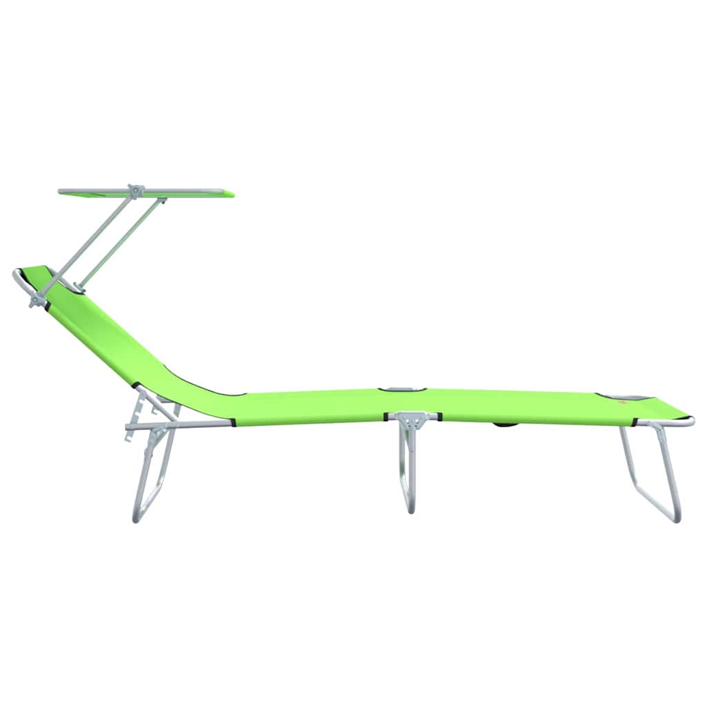 Espreguiçadeira 2-pessoa 2 pcs Verde 58 x 188 x 77cm tecido