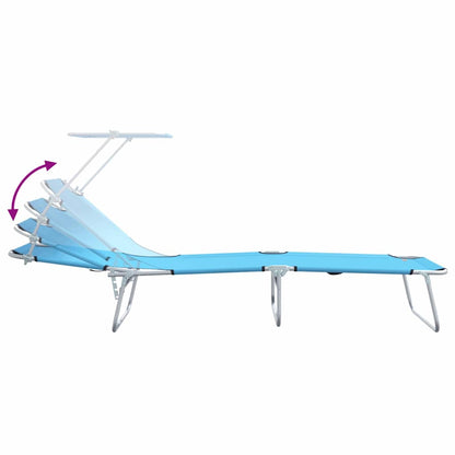 Espreguiçadeira 2-pessoa 2 pcs Azul 58 x 188 x 77cm tecido