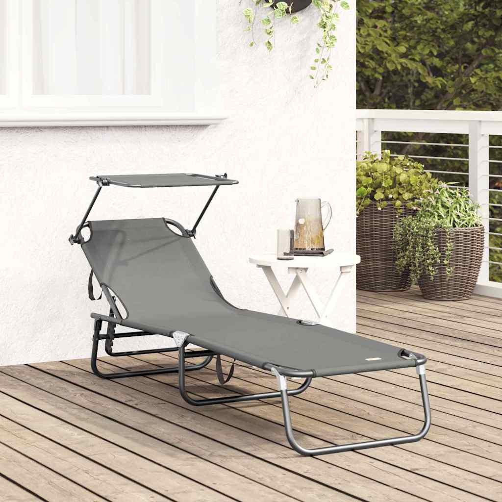 Espreguiçadeira dobrável Cinzeto 56 x 190 x 81cm tecido