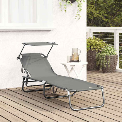 Espreguiçadeira dobrável Cinzeto 56 x 190 x 81cm tecido