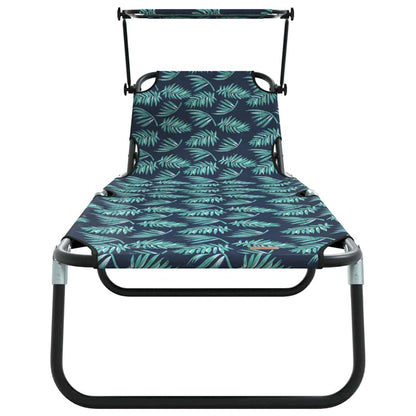 Espreguiçadeira dobrável 1-pessoa Verde 56 x 190 x 81cm tecido