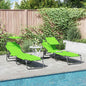 Espreguiçadeira dobrável 2 pcs Verde 56 x 190 x 81cm tecido