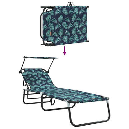 Espreguiçadeira dobrável 2 pcs Verde 56 x 190 x 81cm tecido