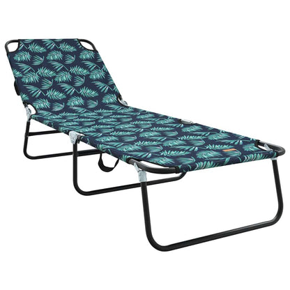 Espreguiçadeira dobrável 1-pessoa Verde 56 x 189 x 87cm tecido