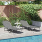 Espreguiçadeira dobrável 2 pcs Cinzeto 56 x 189 x 87cm tecido