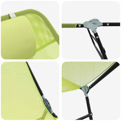 Espreguiçadeira dobrável 1-pessoa Verde 182 x 55 x 85.5cm Metal