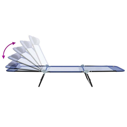 Espreguiçadeira dobrável 2 pcs Azul-marinho 182 x 55 x 85.5cm