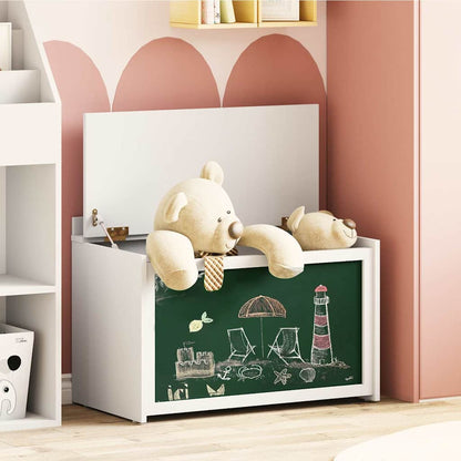 Caixa com Quadro Negro com armazenamento Branco 73 x 40 x 55 cm