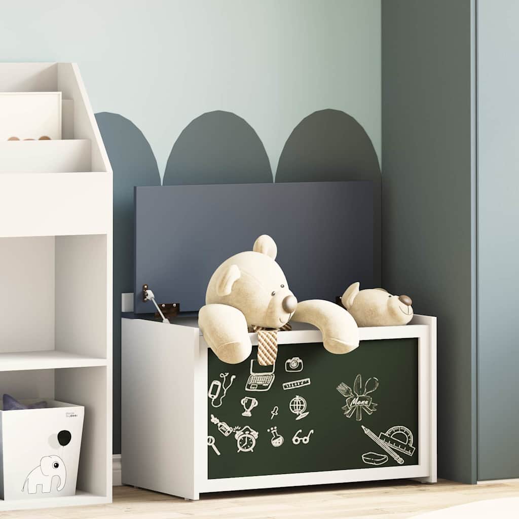 Caixa de Brinquedo Cinzento e branco 73 x 33 x 55 cm