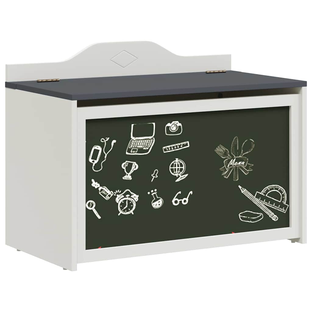 Caixa de Brinquedo Cinzento e branco 73 x 33 x 55 cm