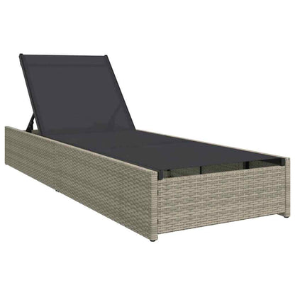 Espreguiçadeira com almofada Bege 60 x 200 x 27cm vime PE