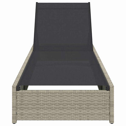 Espreguiçadeira com almofada Bege 60 x 200 x 27cm vime PE