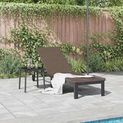 Cama de Sol 1-pessoa Castanho 60 x 200 x 27cm vime PE