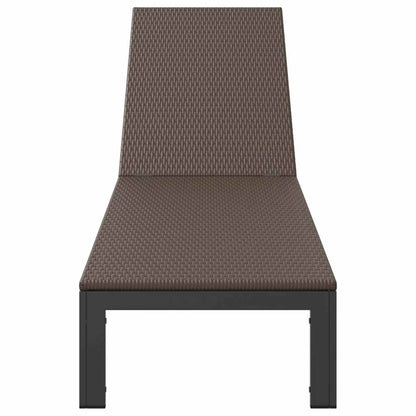 Cama de Sol 1-pessoa Castanho 60 x 200 x 27cm vime PE