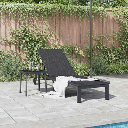 Cama de Sol 1-pessoa Preto 60 x 200 x 27cm vime PE