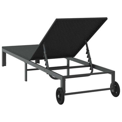 Cama de Sol 1-pessoa Preto 60 x 200 x 27cm vime PE