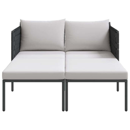 Cama de Sol com almofada Antracite 115 x 153 x 69.5cm Aço