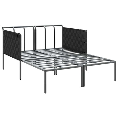 Cama de Sol com almofada Antracite 115 x 153 x 69.5cm Aço