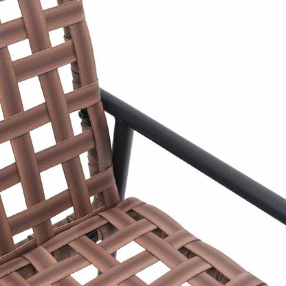 Cadeira de Jardim 2 pcs Preto 79 x 56 x 73.5cm vime PE