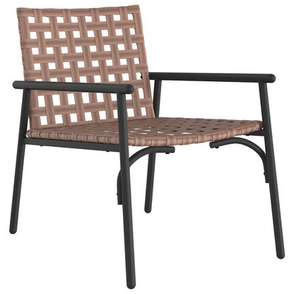 Cadeira de Jardim 2 pcs Preto 79 x 56 x 73.5cm vime PE