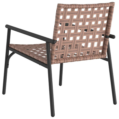 Cadeira de Jardim 2 pcs Preto 79 x 56 x 73.5cm vime PE